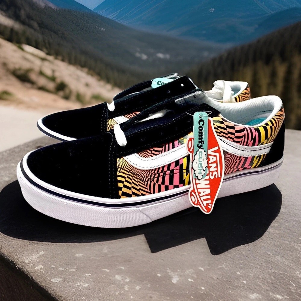 Vans Black Old Skool Sneakers Comfycush Gradient Big Kids Size 7