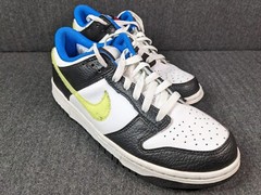 Nike Dunk Low Signal Blue Lemon Twist Black White Shoes DQ0977-100 Sz 6.5Y