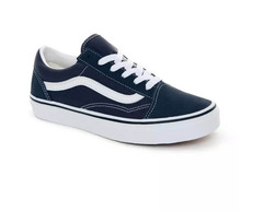 Kids Vans Old Skool India Ink/True White 100% Original Brand NEW