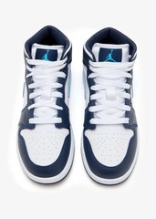Jordan 1 Flight Mid ‚Obsidian’🔥New Kids Women’s Casual School Shoes DQ8423-404