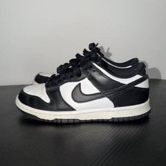 Nike Dunk Low GS Panda Black/White Leather Low Top US 4Y CW1590-100