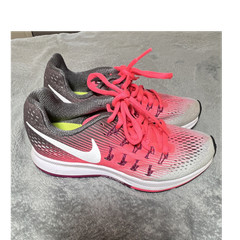 Nike Zoom Pegasus 33 Mesh Running Shoes Pink Gray White US 5.5 UK 3 EU 36