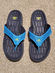 Adidas Flip Flop M29987 Blue Thong Sandals Super Cloud Youth Size 6