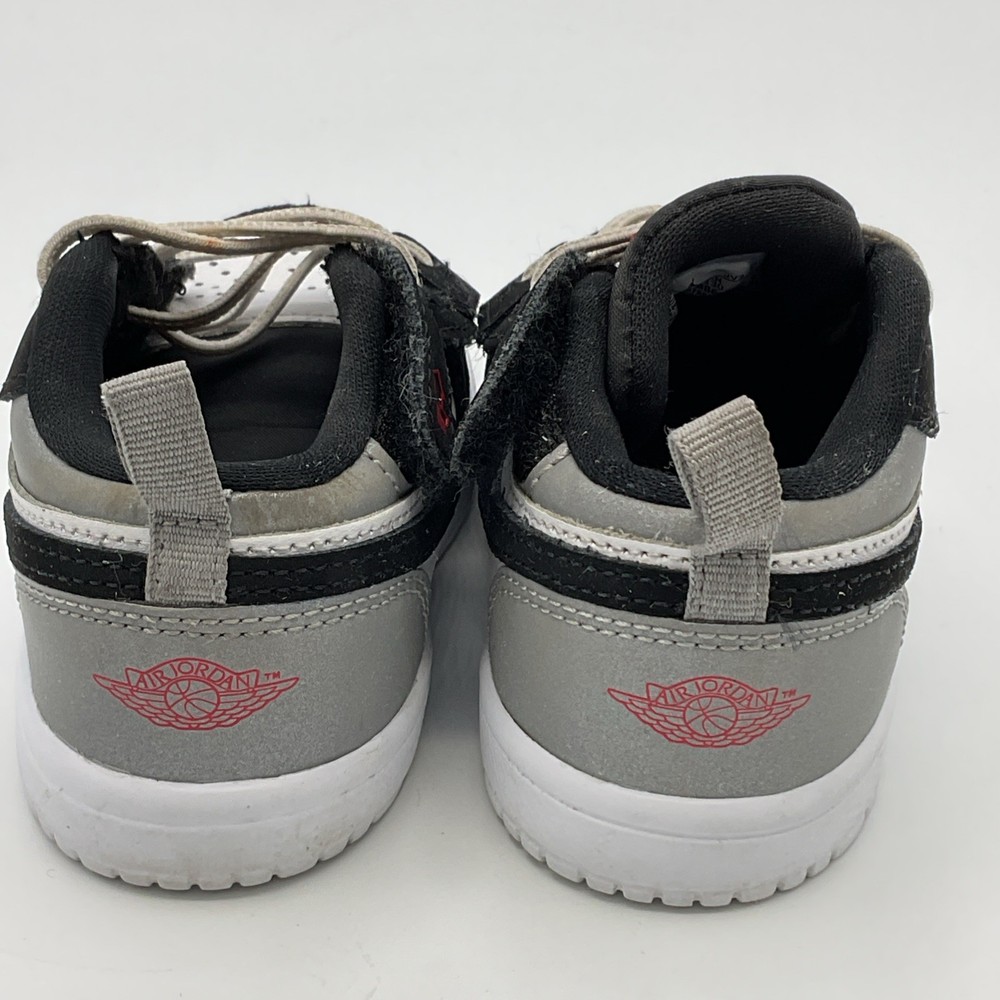 Kids Jordan 1 Low Alt White Black Matte Silver Size US 7C (NO BOX) Lightly Used