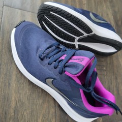 Nike Star Runner 3 GS Midnight Navy/Metallic Silver DA2776 404 Youth Sz 5.5Y New