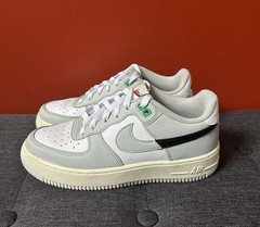 Nike Air Force 1 Split Light Silver White Black Low 07 LV8 Youth Size 6.0