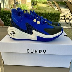 Under Armour Curry 3Z25 SDE Kids 11K Blue Basketball Sneakers 6001882-400