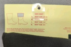 HARPER CANYON FLEECE RAINBOW BOOT LINER KIDS LARGE BOOT SIZE 1-2 BLACK