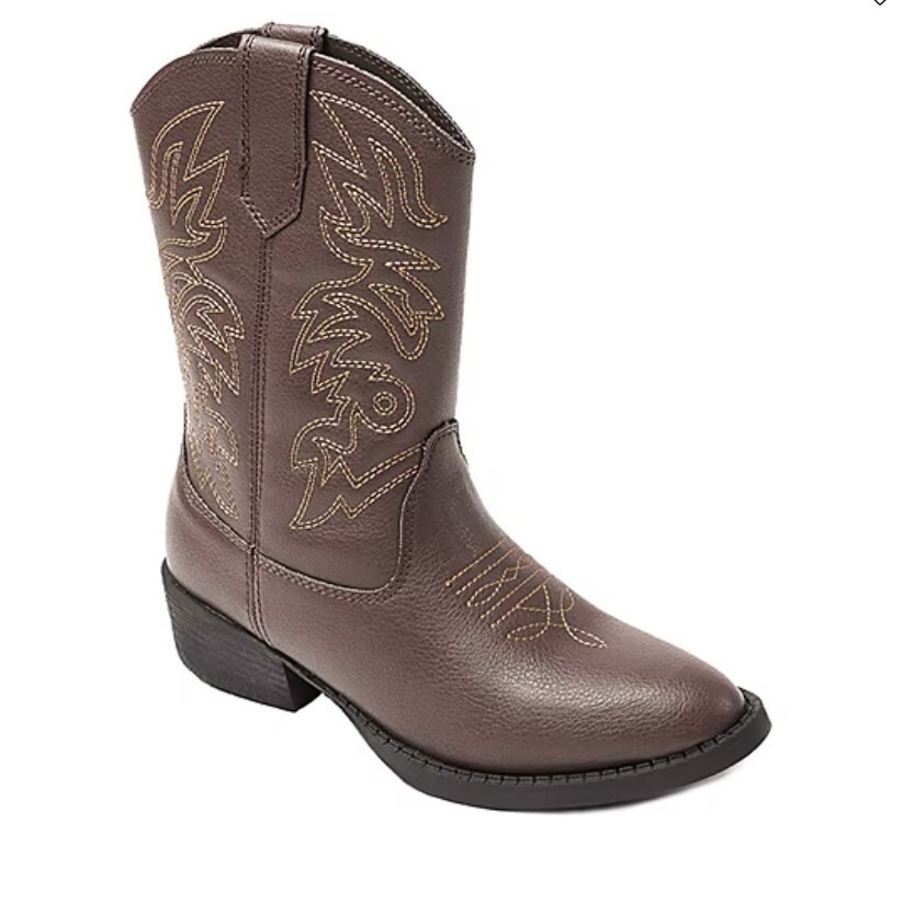 US SIZE: 6 M Deer Stags Little & Big Unisex Ranch Block Heel Cowboy Boots
