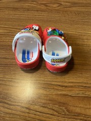 Crocs Red Sonic The Hedgehog Classic Clog Sega Size C5 Kids Boys Girls New