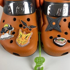 CROCS Orange NARUTO SHIPPENDUN Children Size C11 C12 C13 J2 J3 Lights Up NWT