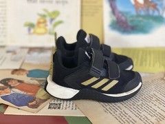 adidas Lego Sport Kids Boys Running Sneakers Shoes Black Gold Size 7