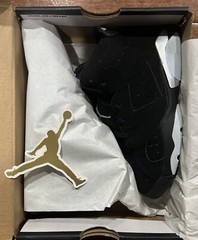 Nike Air Jordan 6 Retro PS Black Metallic Silver DX6178-001 Pre School Sz 12C