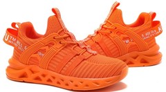 Youth Kids Girls/Boys Running Shoes (1 Big Kid, Orange)