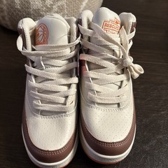 Patrick Ewing Athletics Kids Hightops 33 Orion White/tan/orange 2RBE002-922 NEW