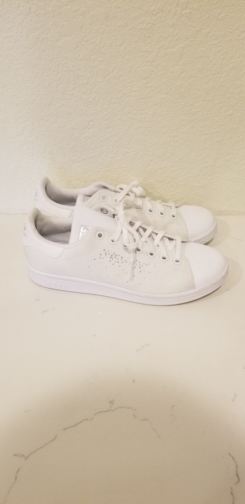 Adidas Stan Smith J White Sparkle, New, Kids Size 7, GZ7387