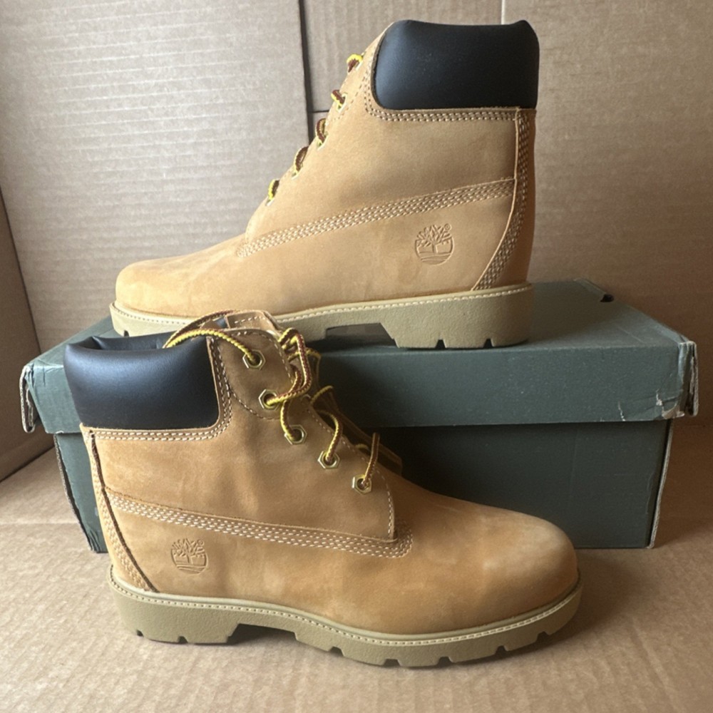 Timberland 6in Classic Boot Kids 3 Wheat Leather Lace Up TB010760 Women’s 4.5