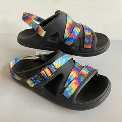 Chaco Sandals Chillos Sport Slingback Youth Boys & Girls Sz 4 Rainbow Tie Dye