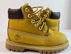 Timberland 6″ Premium Waterproof Boots Toddler Youth Size 9M Wheat Gold