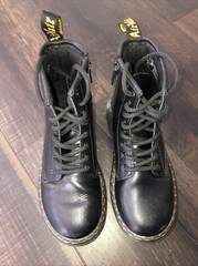 Dr Doc Martens Air Wair Boots Kids Size 12 Punk Goth ZAVALA J