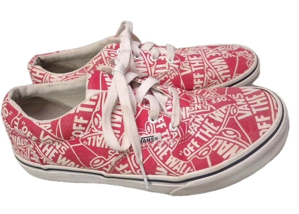 Vans Off The Wall Skateboard Shoes Sneakers Youth Size 4.5 #721356 Child Girl