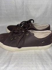 Sperry Top-Sider Kids Dark Brown Leather Boat Shoes Sneakers Slip On Size 4M
