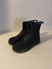 Dr. Martens Junior Combs Black and Blue Utility Combat Boots Size 2