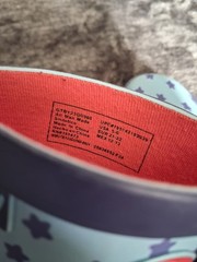 Bluey & Bingo Waterproof Rain Boots Star Print Light Blue/Red Kids Size:5/6