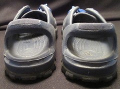 Crocs Bump Toe Sturdy Bungee M 3, W 5 Grip Sole Gray,Blue Beach / Walking Sandal