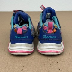 Skechers Game Kicks Interactive Kids Sneakers Shoes Size 1.5 Blue Emoji Pattern