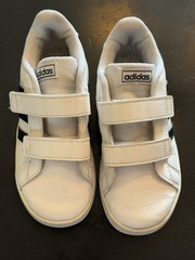 adidas Grand Court White Black Hook & Loop Sneakers Unisex Kids US 10K