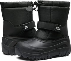 Kids Insulated Waterproof Winter Snow Boots Warm Outdoor Boots Cold Weather Sz 6