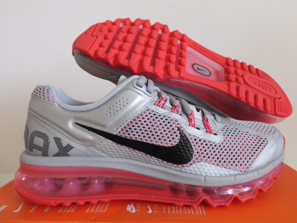 NIKE AIR MAX 2013 (GS) MET SILVER-BLACK-PINK SZ 7Y-WOMENS SZ 8.5 [555753-002]