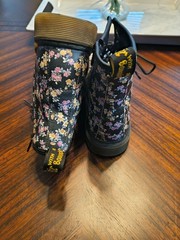 Doc Martens Floral Side Zip Boots Kids Size 3 /Uk 2/EU 34