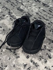 Jordan Jumpman TE 2 Low Triple Black Leather Sneakers Kid’s Size 4C AO2102-003