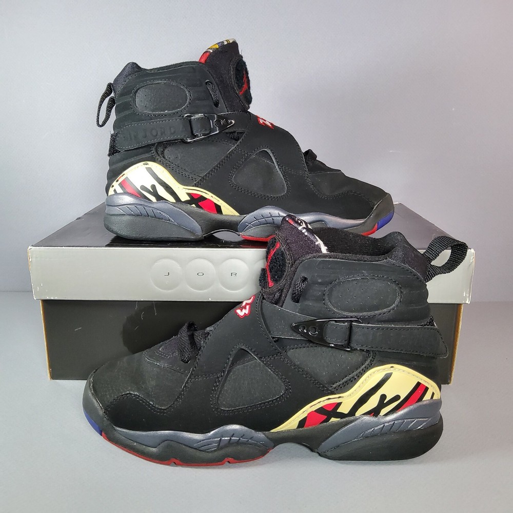 Air Jordan 8 Retro GS Playoff 2013 Size 4Y Black White Varsity Red 305368-061
