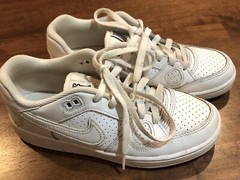 Nike Son Of Force Triple White Low Sneakers Size 5Y Womens 6.5 615153-109