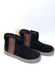 UGG Adler Navy/Orange Suede Kids Boots US 4 Trainer Sneaker Double Zip EUR 36