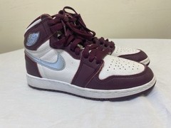 NIKE AIR JORDAN 1 RETRO HIGH OG (GS) BORDEAUX SZ 4Y — WOMEN SZ 5.5 575441-611