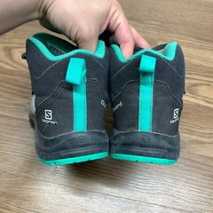 Salomon Outward Waterproof Gray Black Green Youth Size US Kids 6 Womens 7
