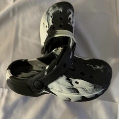 Black White Tie Dye Slip-On Clog Sandals Adjustable Strap S DOLGEN20443501L17