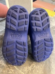 Crocs Handle It Classic Blue Rubber Rain Boots 12803 Youth Size J 2 Juniors