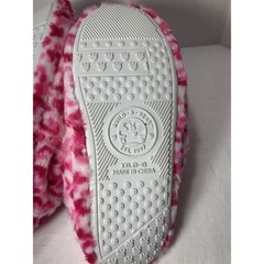 Pink Red Teddy Bear Plush Slipper Size XXL Kids 5-6 Build a Bear Workshop NEW