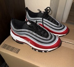 (Grade School) Nike Kid’s Size 6Y Air Max 97 SE Black Varsity Red