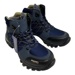 New Discovery Expedition Kids Size 7.5 Hiking Boots Blue Lace up