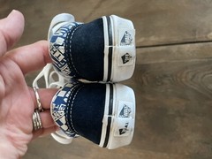 Vans V Kids Logo Old Skool Off the Wall Size 12 Blue White Suede Lace Up