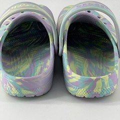 Crocs Classic Marbled Clogs Purple Mint Green Yellow Size Juniors J 3 No Defects