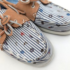 Sperry Authentic Original 2-Eye Boat Shoe Kids‘ Nautical Print Size US4M EU36