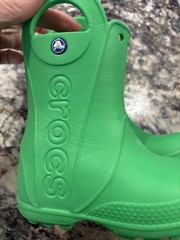 Crocs Handle It Classic Green Rubber Rain Boots 12803 C8 Toddler Size 8
