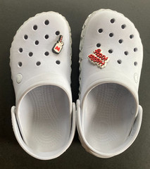Crocs Kids Geometric Classic Clog Whitee with Hello Kitty Charms Size 5